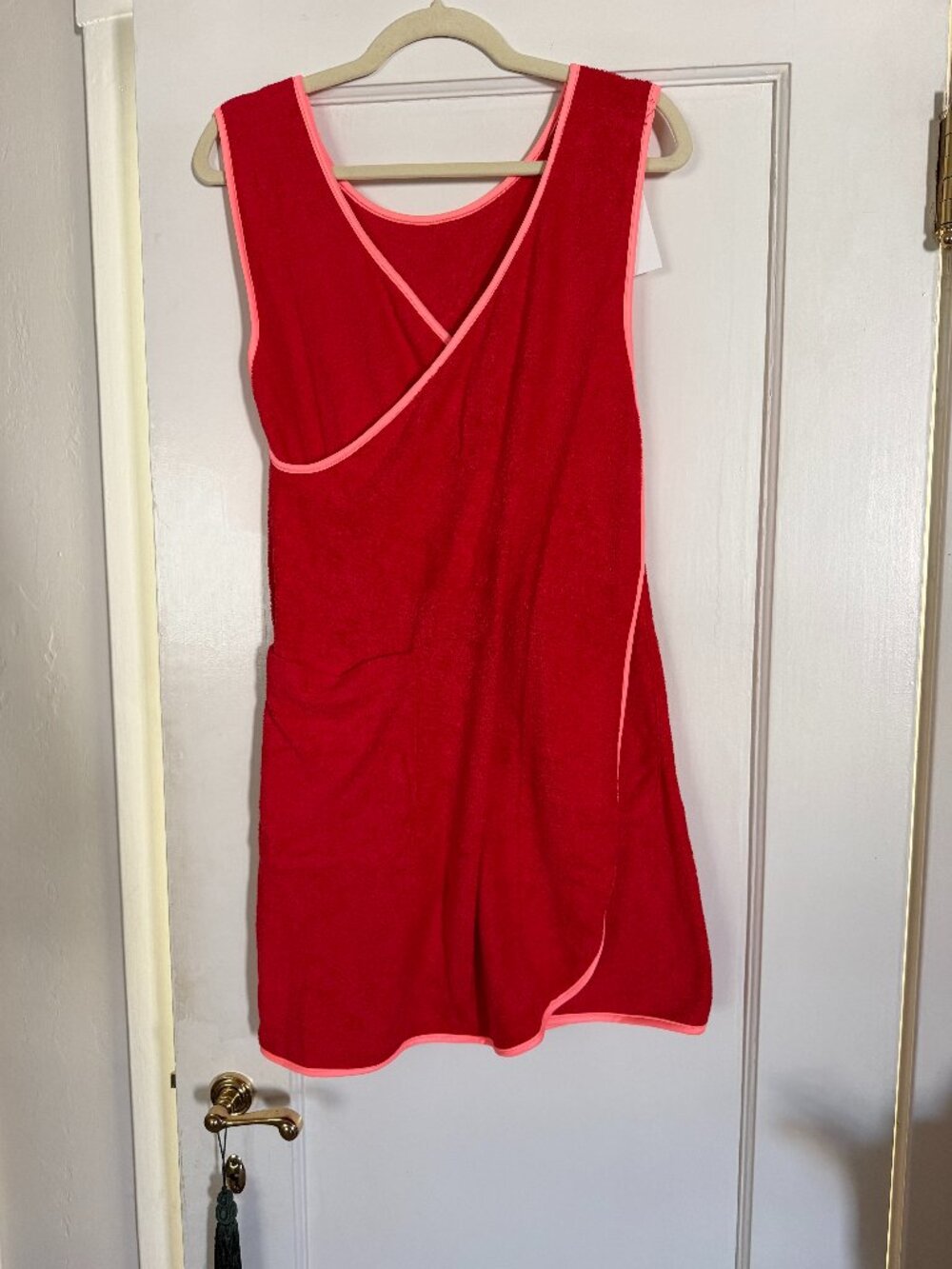 NWT Red Terry Cadets Cover Up, sz M